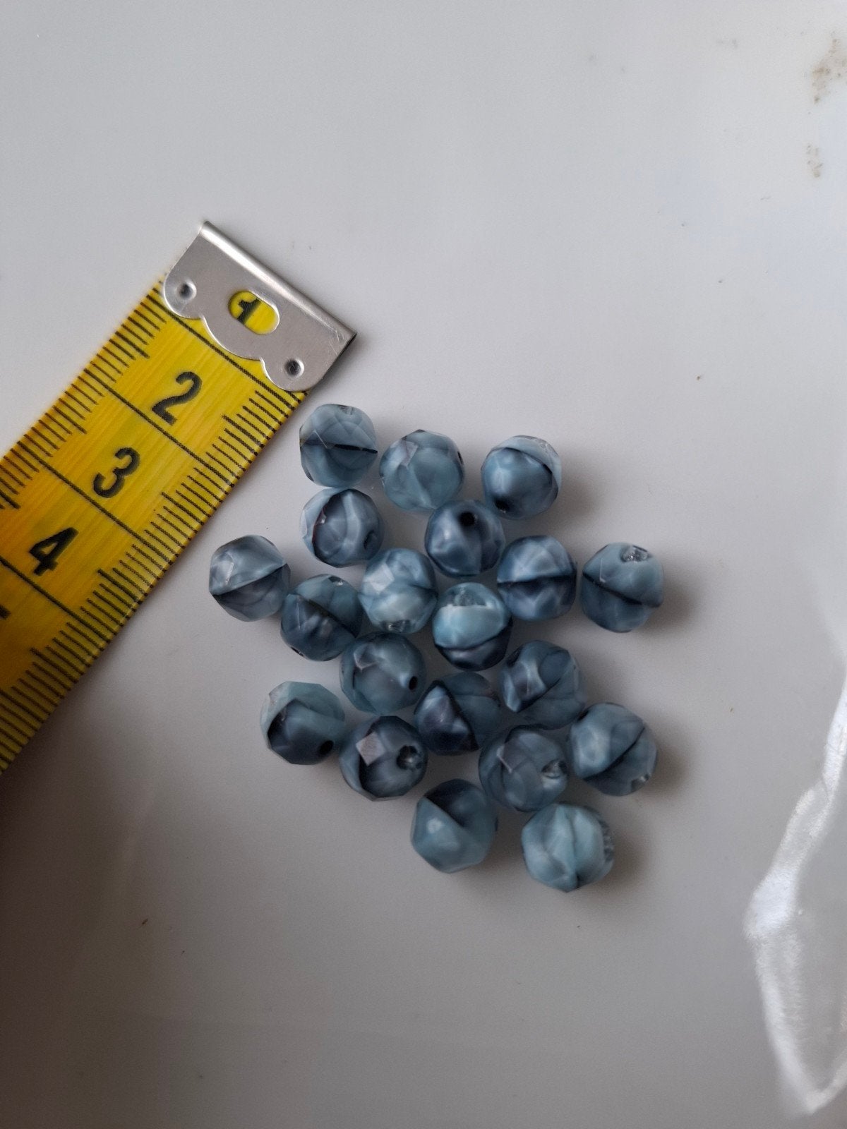 20 stuks 8 mm glaskralen grijs zwart wit kralen, Hobby en Vrije tijd, Kralen en Sieraden maken, Kraal, -, -, Nieuw