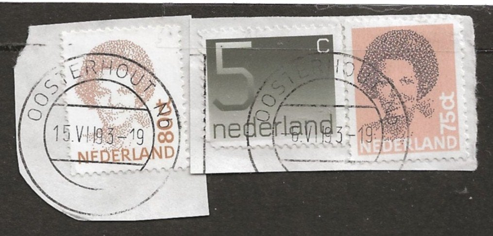 S- Ned. gestempeld Oosterhout (N-B), Ophalen of Verzenden, Na 1940, Gestempeld