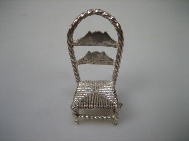Miniatuur Zilveren Stoel van Kempen & Begeer uit ca. 1952, Antiek en Kunst, Antiek | Goud en Zilver, Verzenden, Zilver