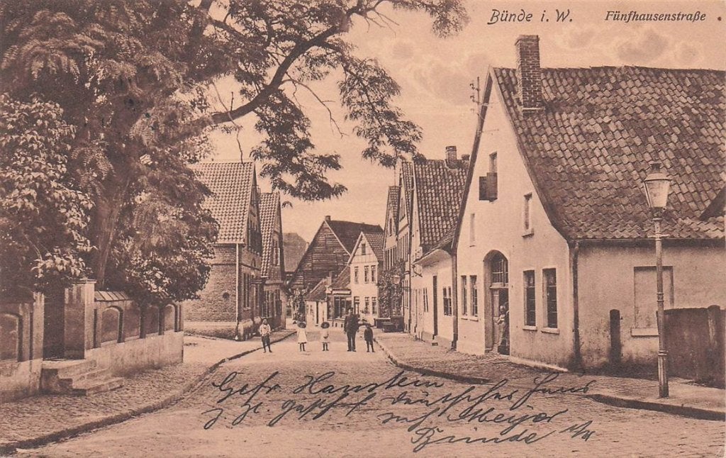 703-108-047 Bünde i W Fünfhausenstrasse, Verzamelen, Verzenden, Voor 1920, Duitsland