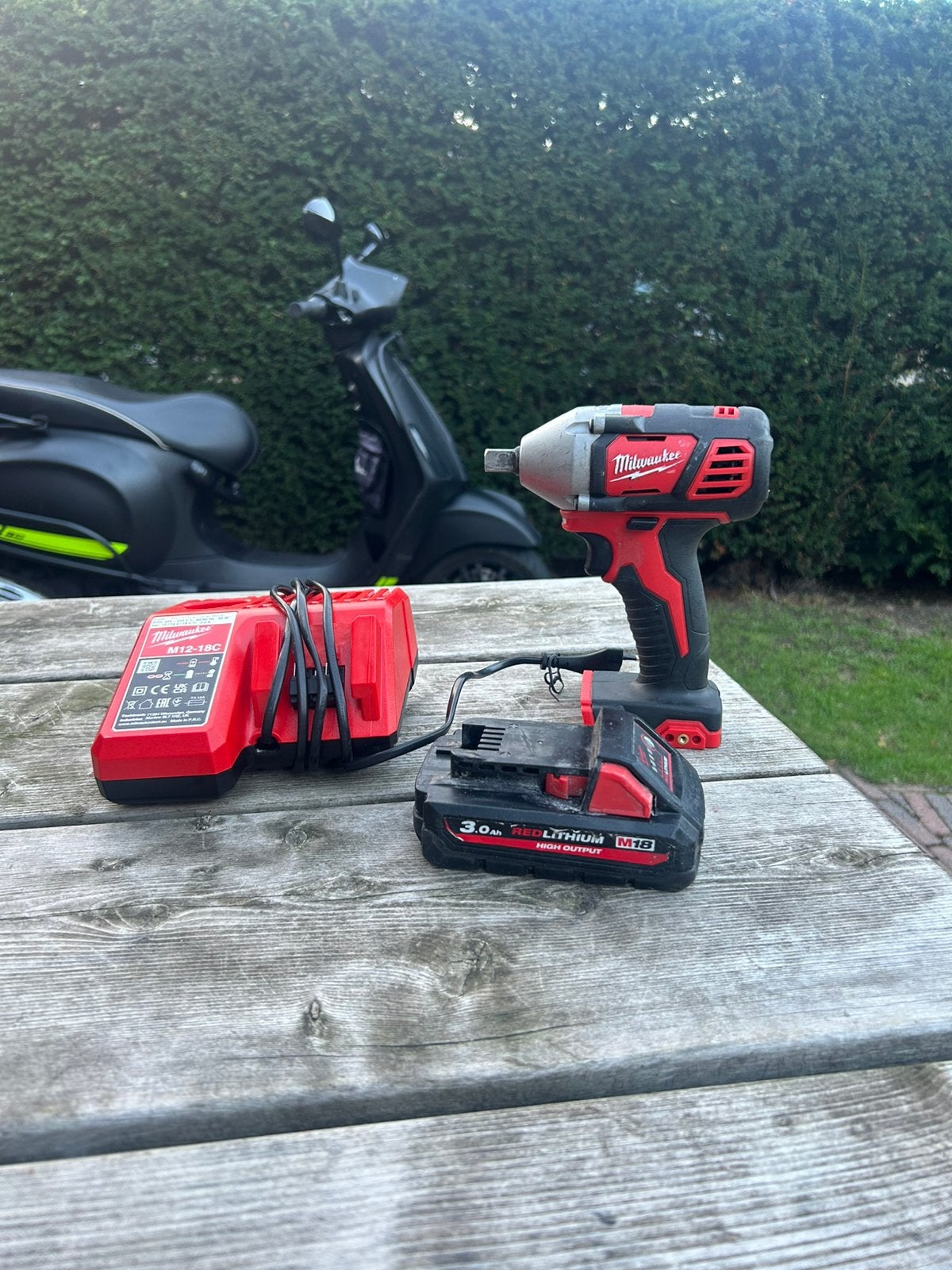 Milwaukee M18 slagmoersleutel 1/2 set, Ophalen of Verzenden, Zo goed als nieuw