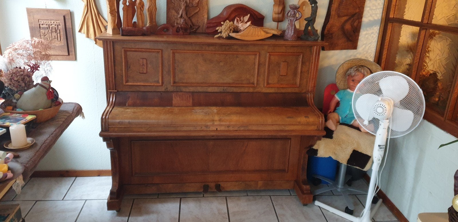 Antieke piano 'The Thanet Berlin' -  meub, Ophalen, Gebruikt, Bruin, Piano
