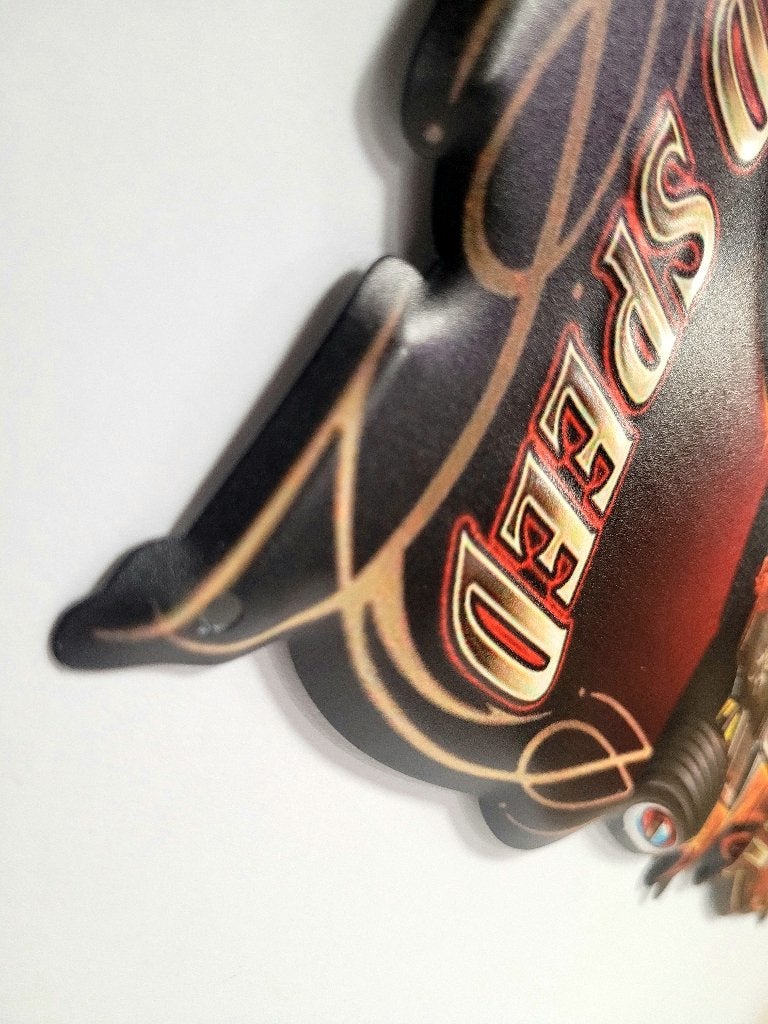 American steel hotrod relief reclamebord van metaal wandbord, Info@deconoord.nl, Deco Noord, Nieuw, Ophalen of Verzenden