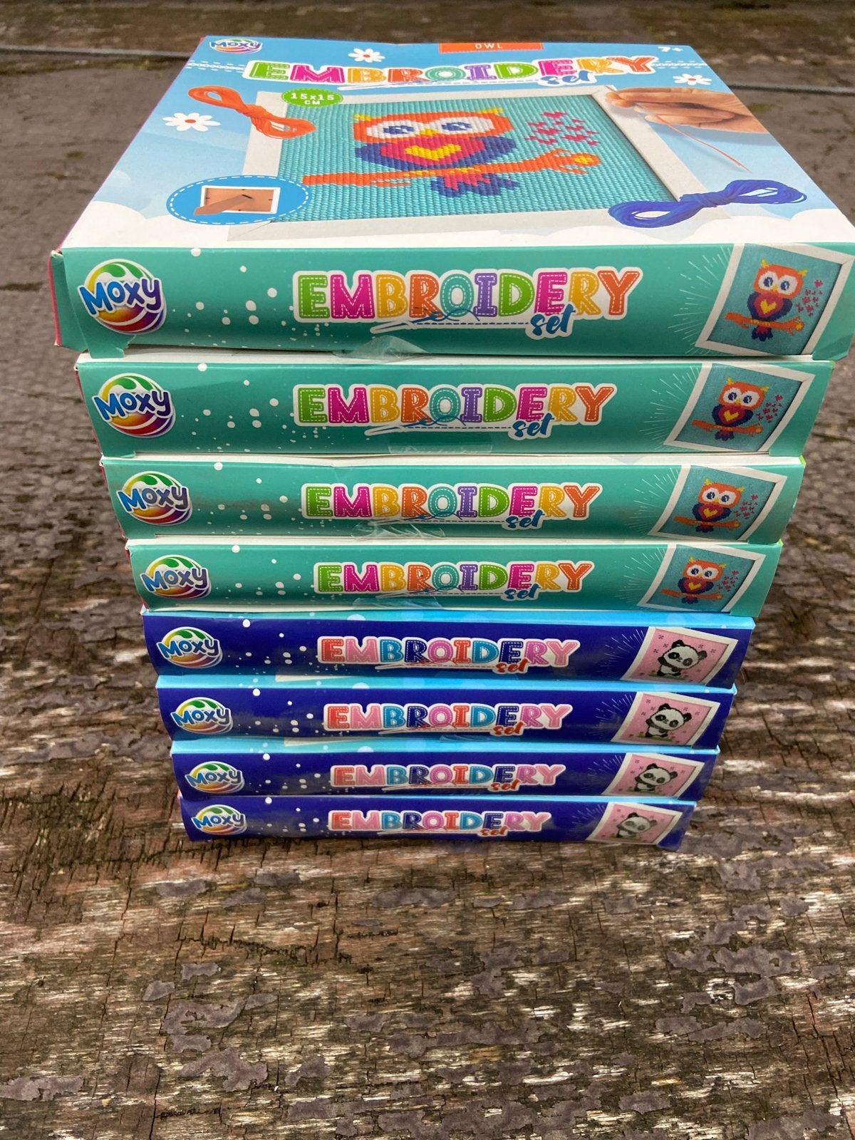 Moxy Borduurpakket Uil & Panda - Creatief Knutselen, Hobby en Vrije tijd, Ophalen of Verzenden, Nieuw, Handborduren, Borduurpakket