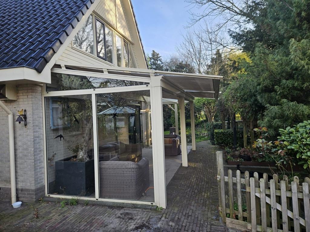 Overkapping, veranda met elektrisch zonnescherm, Tuin en Terras, Ophalen, Gebruikt, Serre