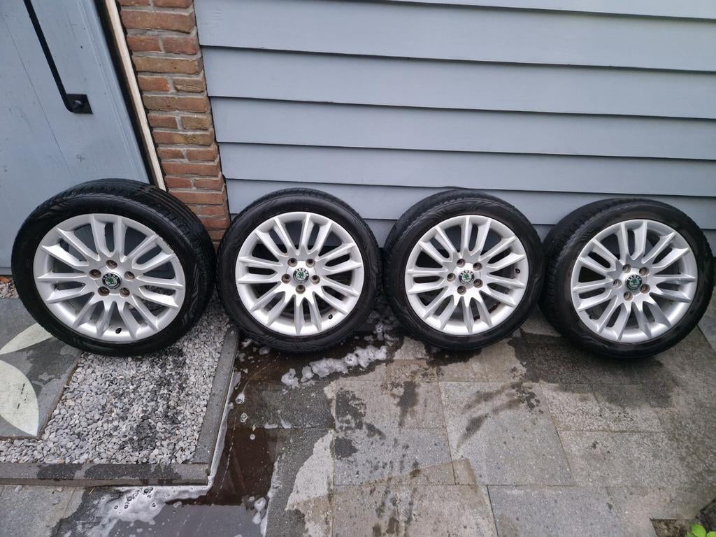 Originele Skoda Octavia velgen 17 inch 5x112, Ophalen, Gebruikt, Velg(en), 17 inch