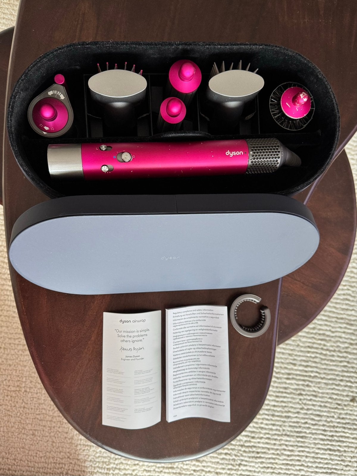 Dyson Airwrap HS05 Complete Long (Fuchsia/Nikkel), Ophalen, Gebruikt, Föhn of Haardroger