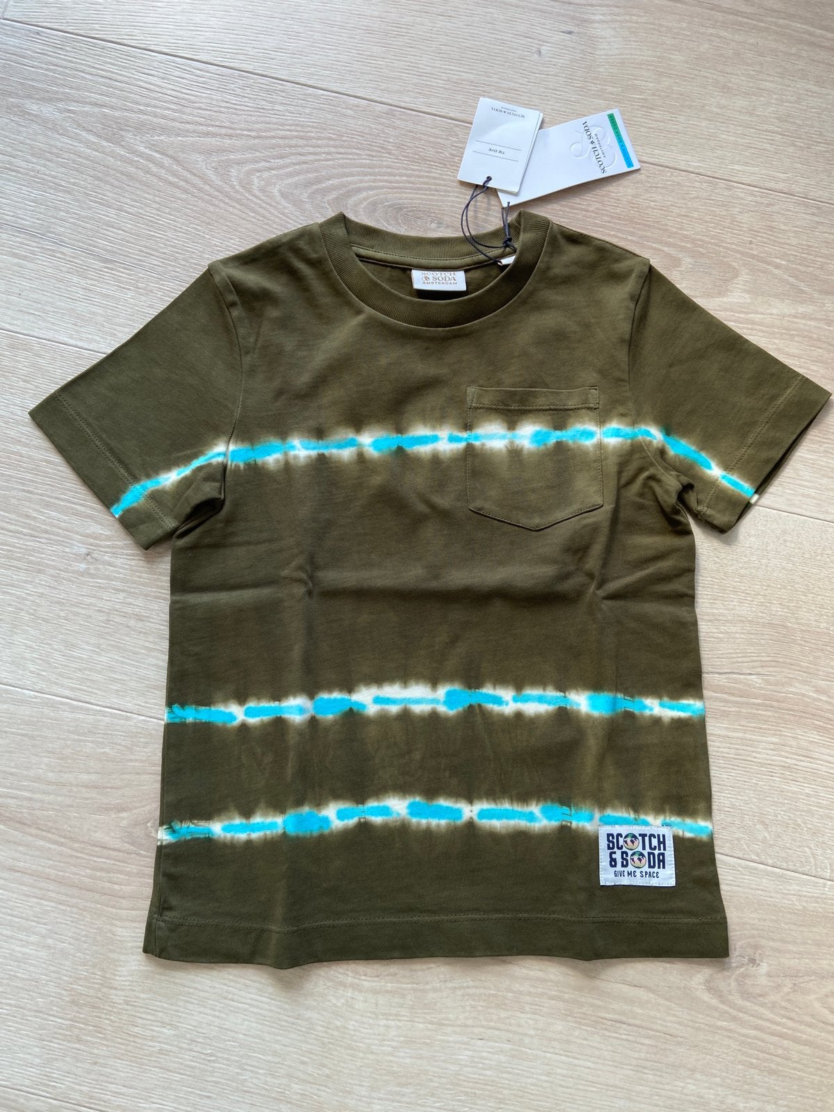 Nieuwe groene tshirt Scotch & Soda maat 128, Ophalen of Verzenden, Nieuw, Jongen, Shirt of Longsleeve