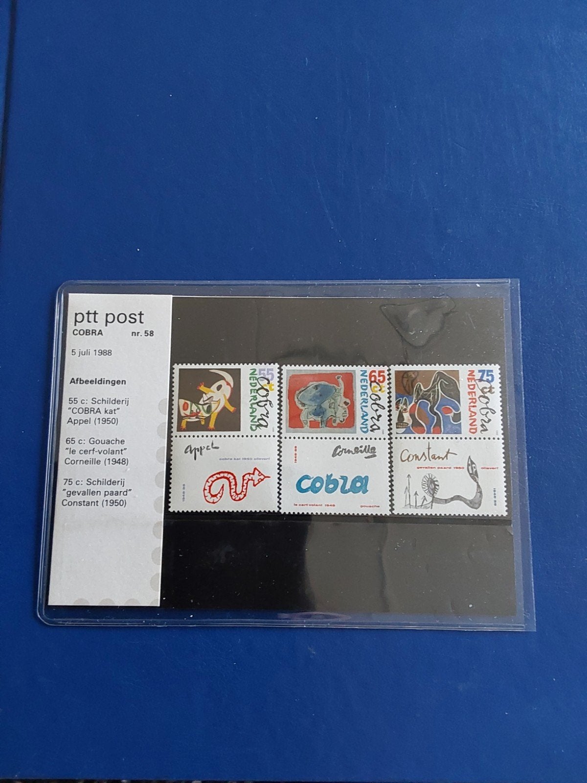 nvph Postzegelmapje M.58 . Cobra 1988 ( pf), Ophalen of Verzenden