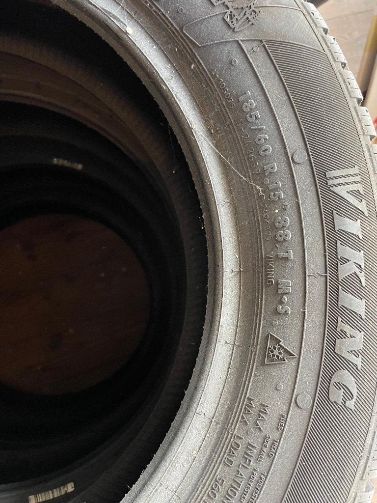 Winterbanden Viking 185/60 R15, Ophalen, Gebruikt, 15 inch, Band(en)