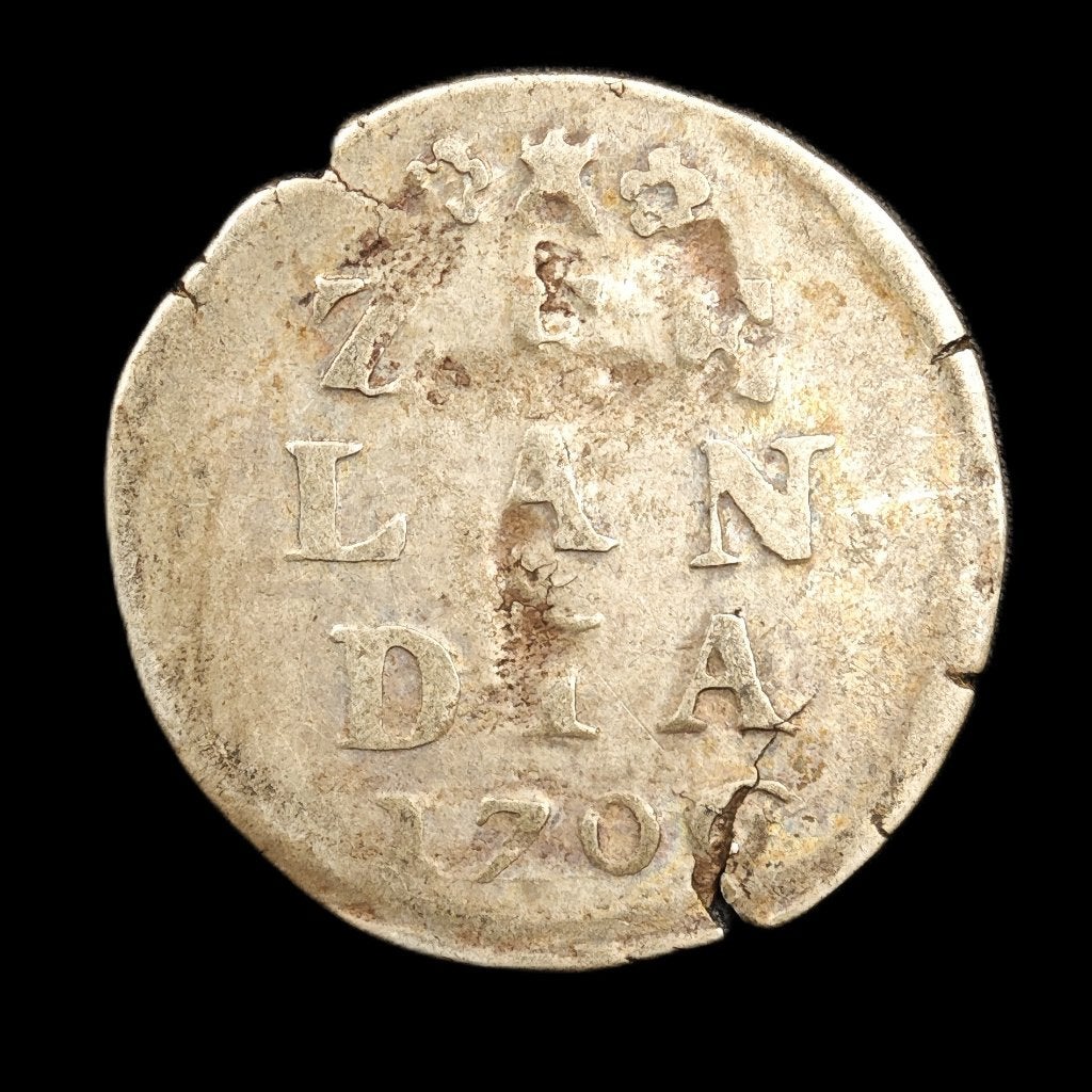 1706 Dubbele Wapenstuiver Zeeland, Postzegels en Munten, Vóór koninkrijk, Zilver, Losse munt, Overige waardes
