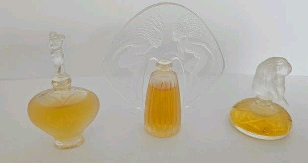 Vintage miniatuur parfumflesjes - Lalique, Ophalen, Zo goed als nieuw