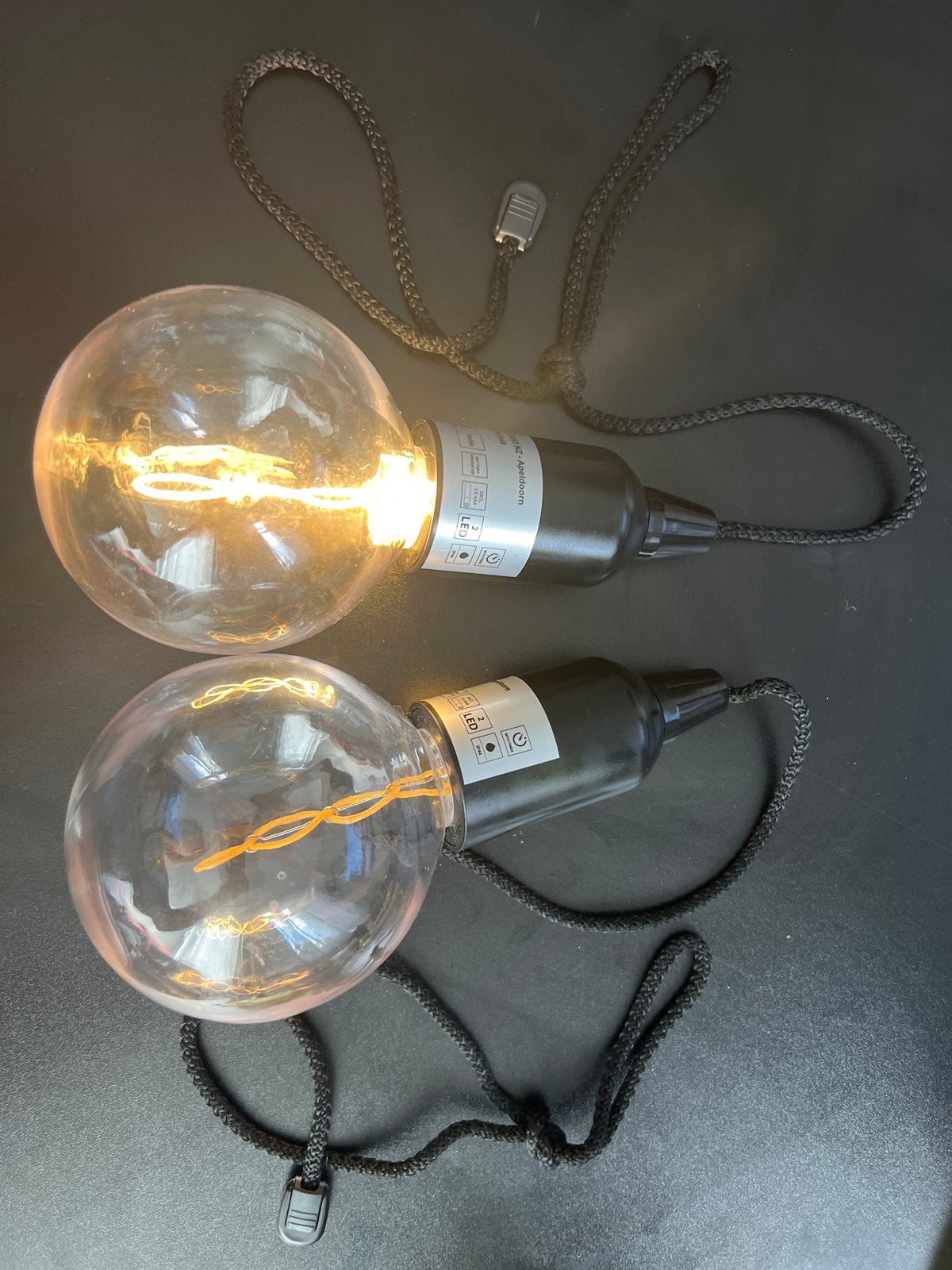 Decostar LED hanglampen op batterijen (2 stuks), Ophalen, Overige merken, Kunststof, Zwart