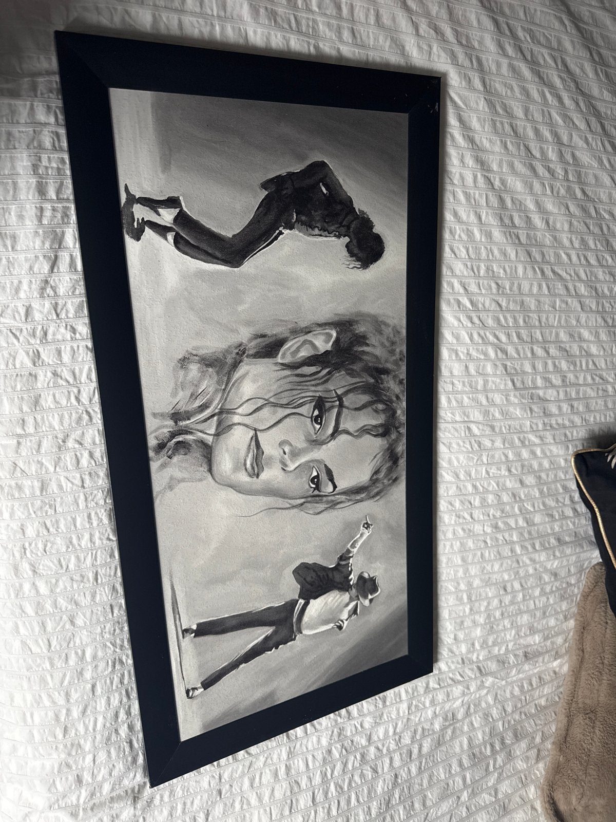Michael Jackson schilderij - 77x40 cm, Figuren, Handgeschilderd, Ophalen of Verzenden, Olieverf