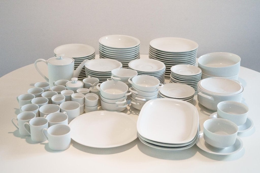 Wit servies Royal Porcelain by TG Ceramics, stijl Arzberg, Ophalen, Gebruikt, Overige merken, Modern