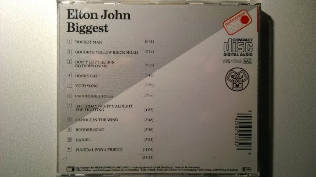 Elton John - Biggest, Cd's en Dvd's, Ophalen of Verzenden, Zo goed als nieuw, Pop, Album