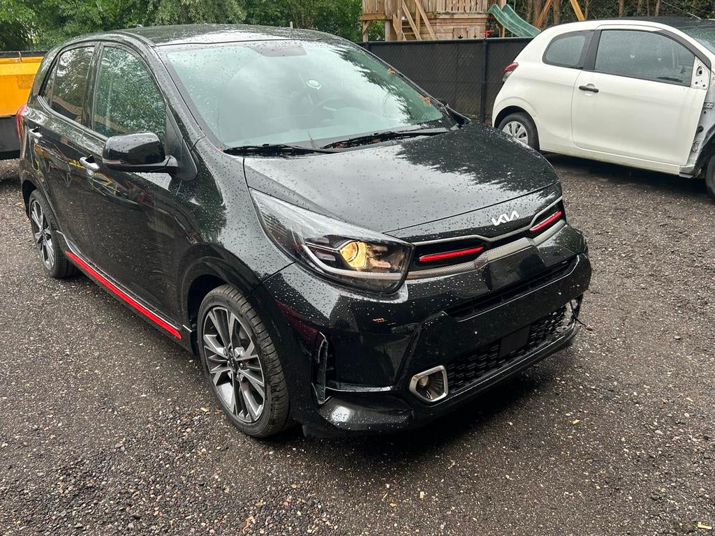 Kia picanto gt line 2022 automaat!, Auto diversen, Schadeauto's, Kia, Zwart, Benzine, Hatchback