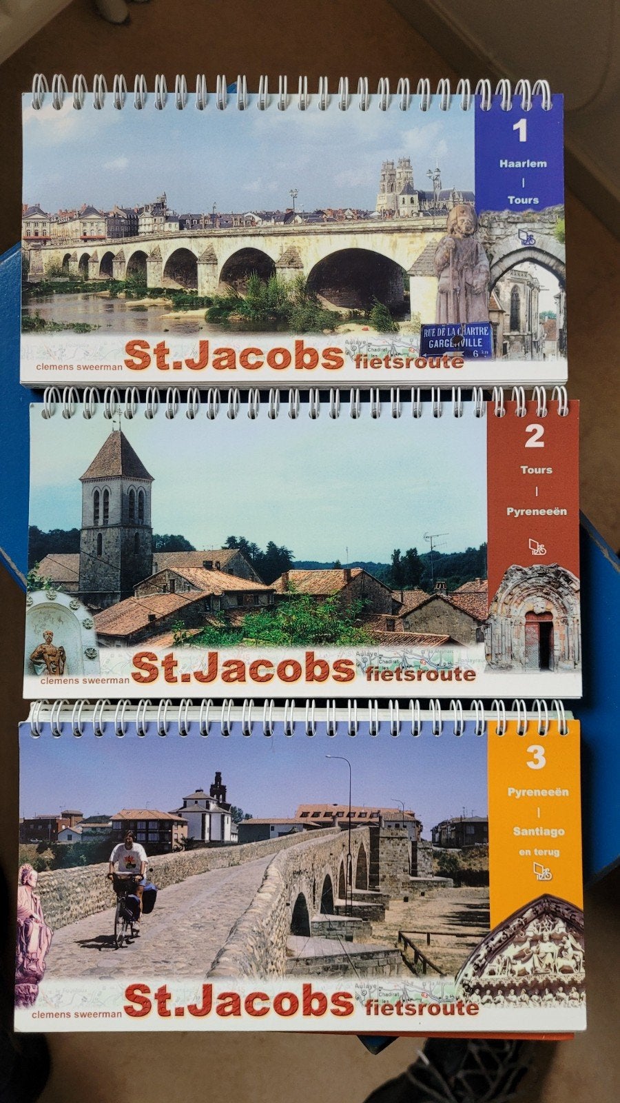 St. Jacobs fietsroute, Santiago de Compastella., Boeken, Overige merken, Fiets- of Wandelgids, Clement Sweerman, Europa