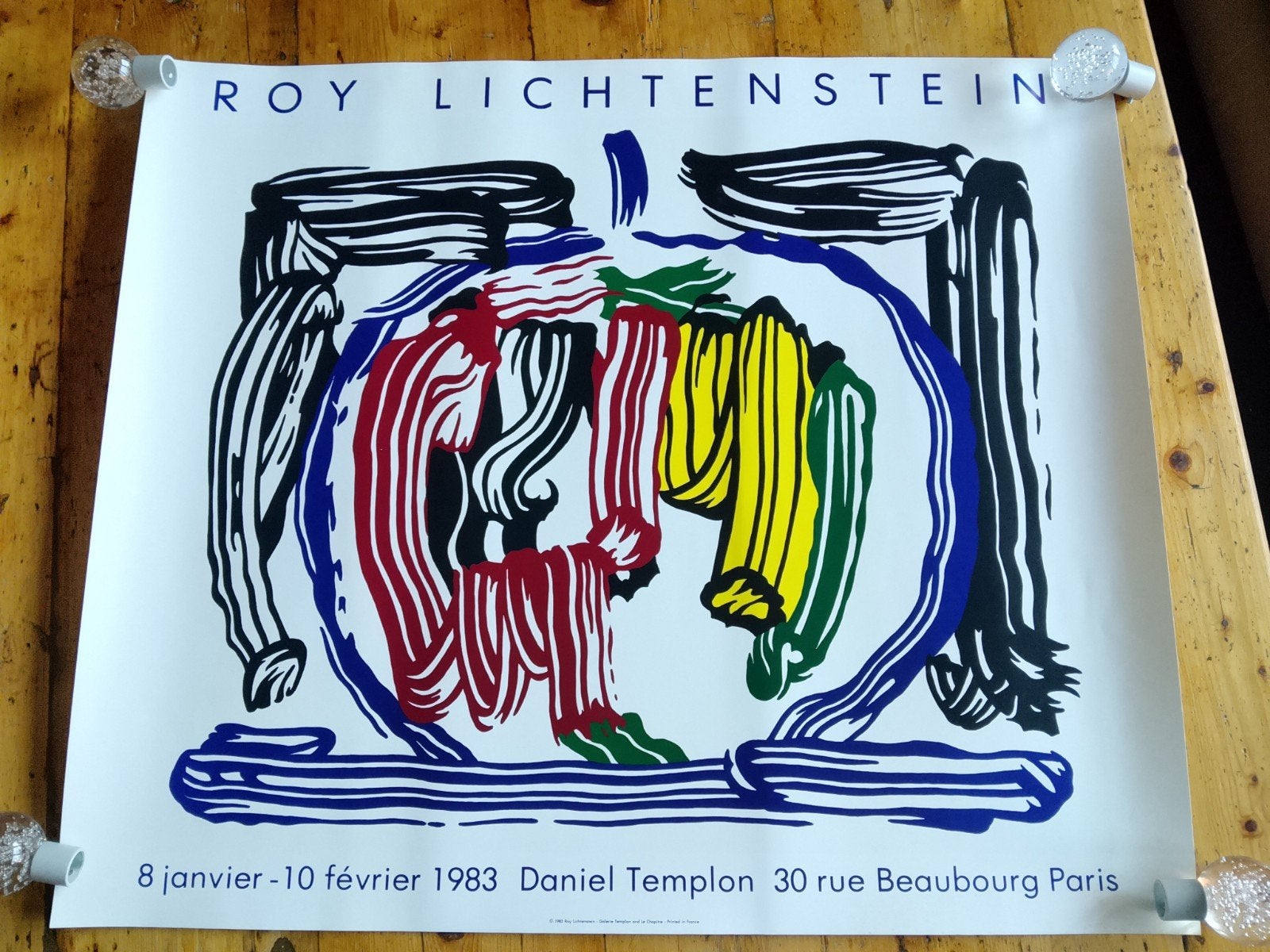 Roy Lichtenstein tentoonstellingsposter Daniel Templon, Rechthoekig Staand, Ophalen of Verzenden, Zo goed als nieuw, A1 t/m A3