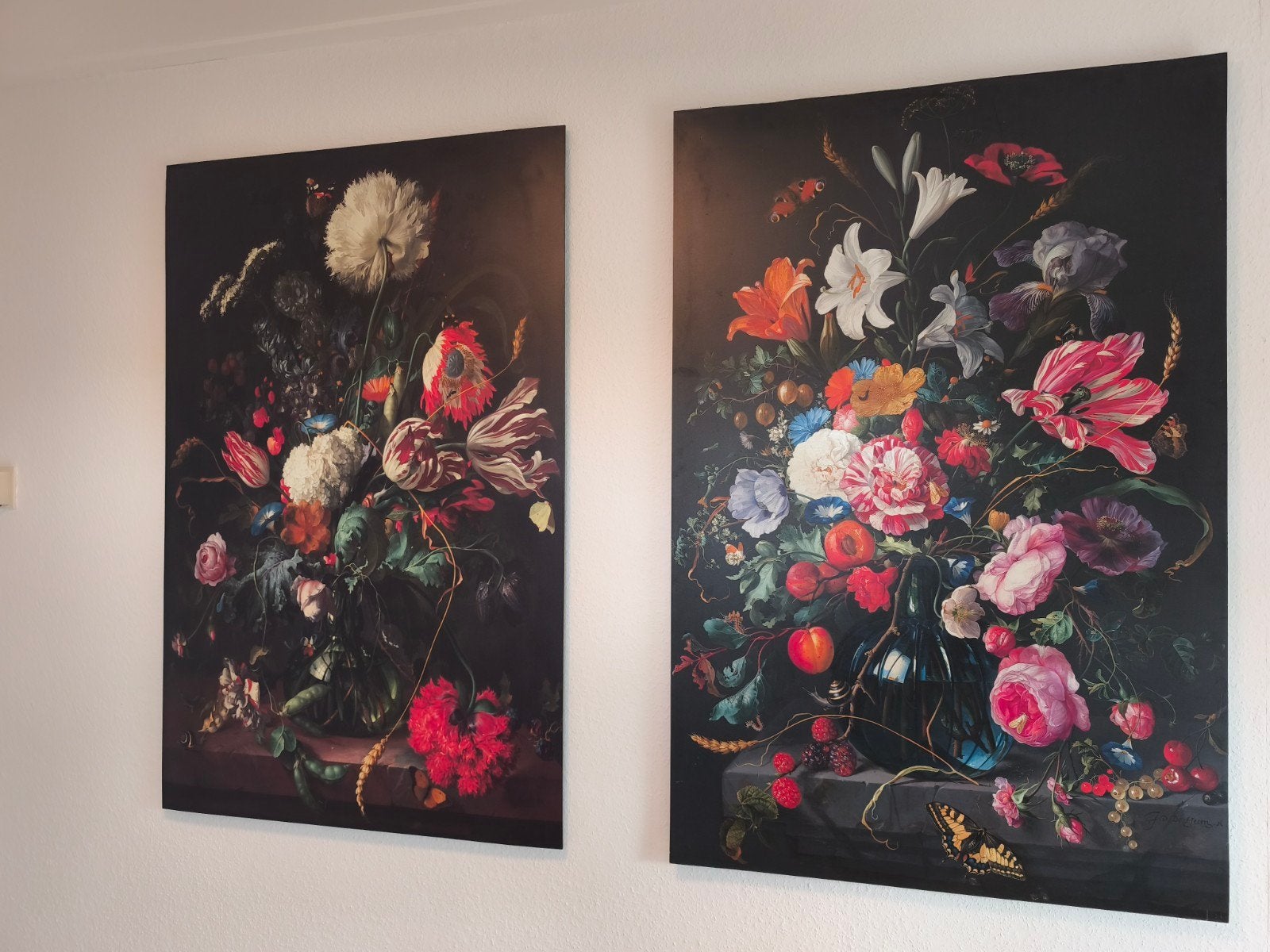 Grote dibond aluminium schilderijen bloemen, Huis en Inrichting, Ophalen, Zo goed als nieuw, Schilderij