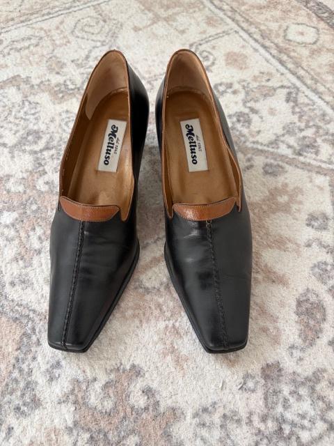 Melluso leren pumps maat 39, Pumps, Verzenden, Zwart, Zo goed als nieuw