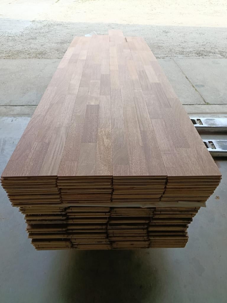 21M2 Tropisch Hardhouten Duo-plank Jatoba #VERNIEUWD#, Gebruikt, 10 m² of meer, 10 tot 30 cm, Hout