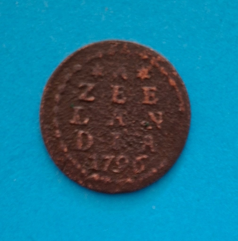 Duit Zeeland 1796  Bataafse Republiek, Postzegels en Munten, Munten | Nederland, Verzenden, Vóór koninkrijk, Overige waardes, Losse munt