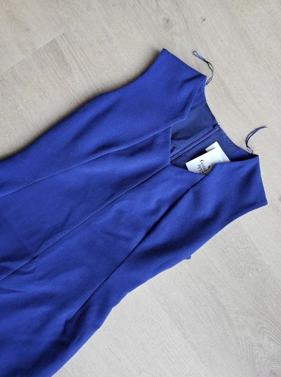 Kobaltblauwe/donkerblauwe jurk Boss maat 36 (zgan), Blauw, Ophalen of Verzenden, Zo goed als nieuw, Maat 36 (S)
