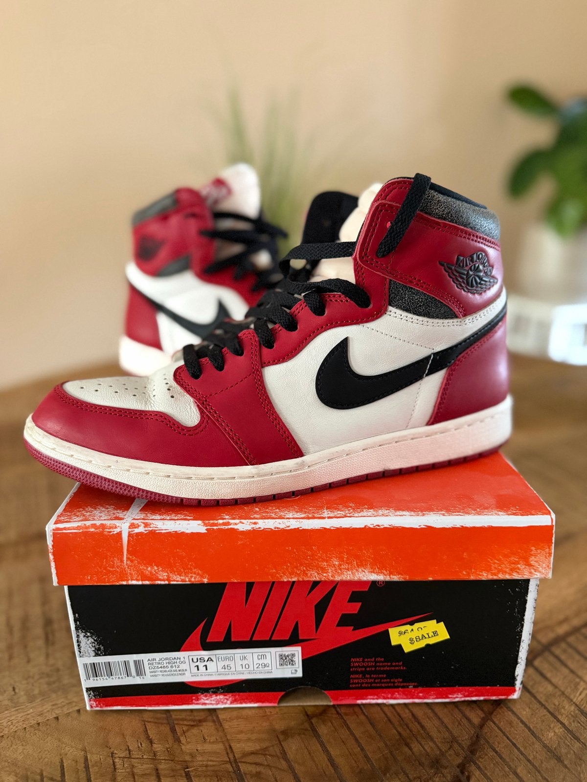 Nike Air Jordan 1 Retro High OG Chicago - Maat 45, Overige kleuren, Ophalen of Verzenden, Sneakers of Gympen, Gedragen