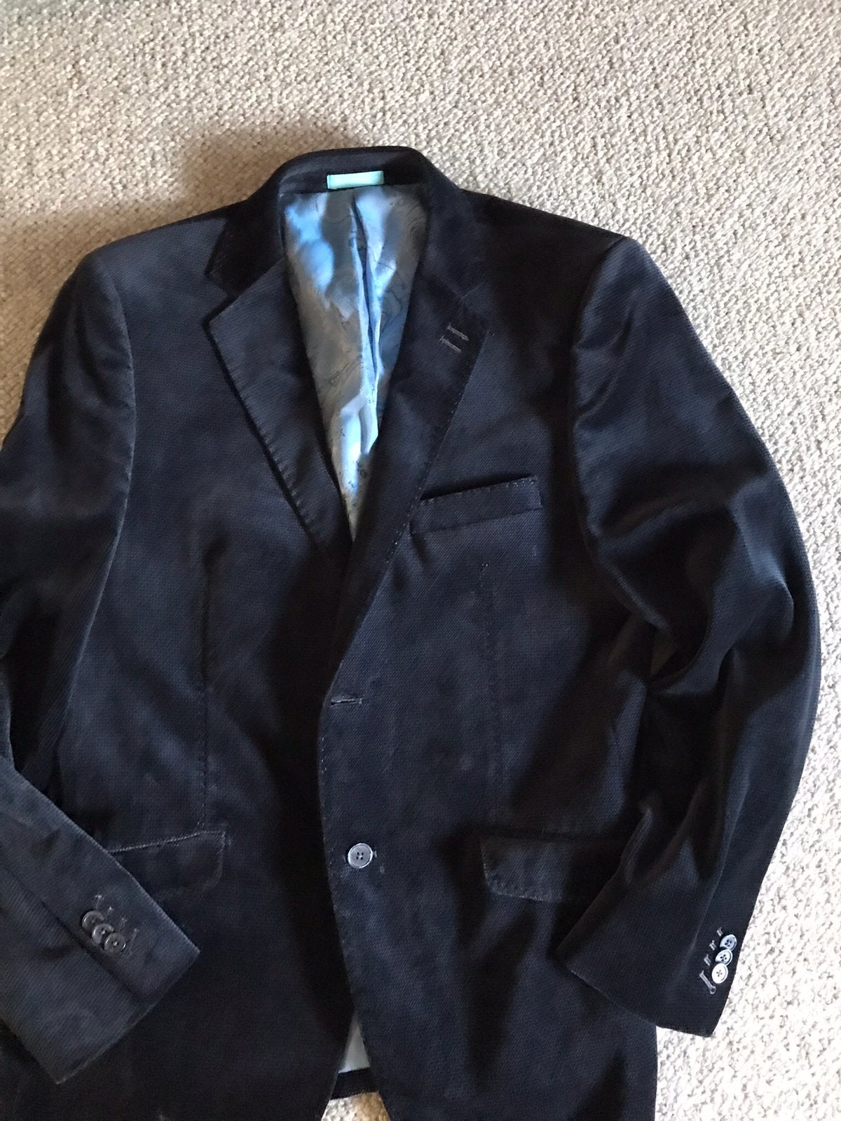 Mooi halfuurtje gedragen d.blvelours kolbert BRITISCH INDIGO, Ophalen of Verzenden, Zo goed als nieuw, Maat 52/54 (L), Blauw