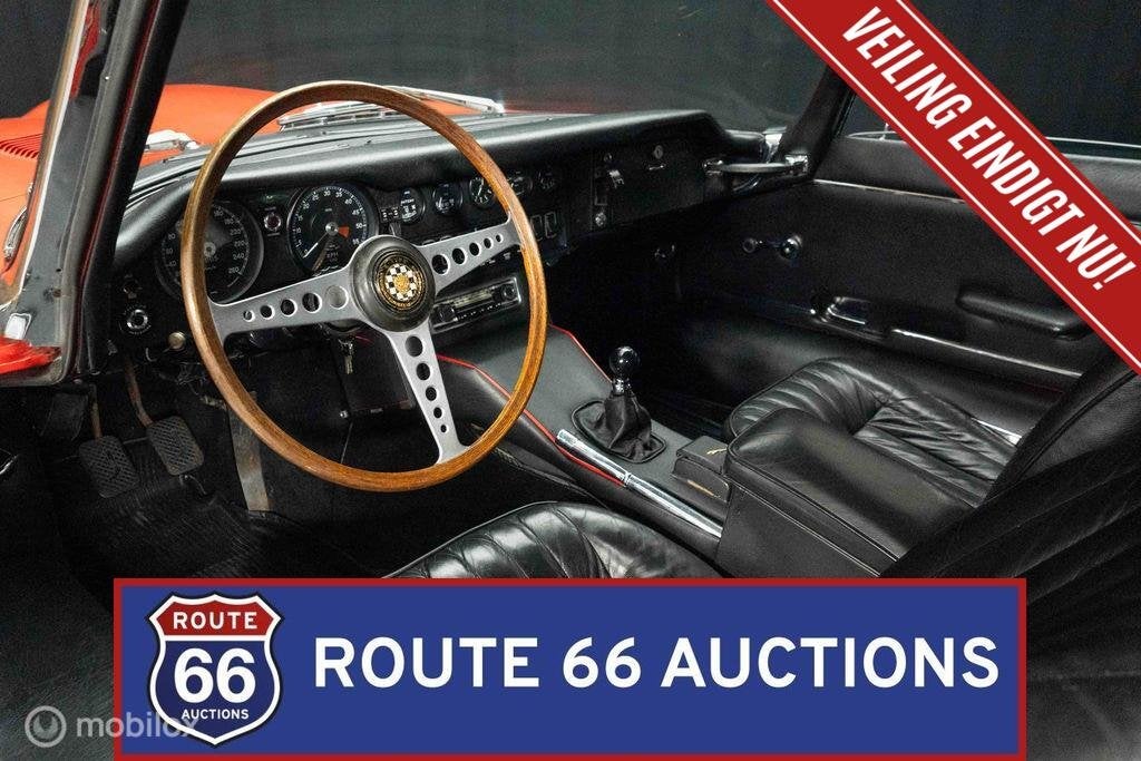 Jaguar E-Type Coupe Series 2 | 1970 | Route 66 Auctions, Auto's, Overige carrosserieën, Zwart, Bedrijf, Handgeschakeld