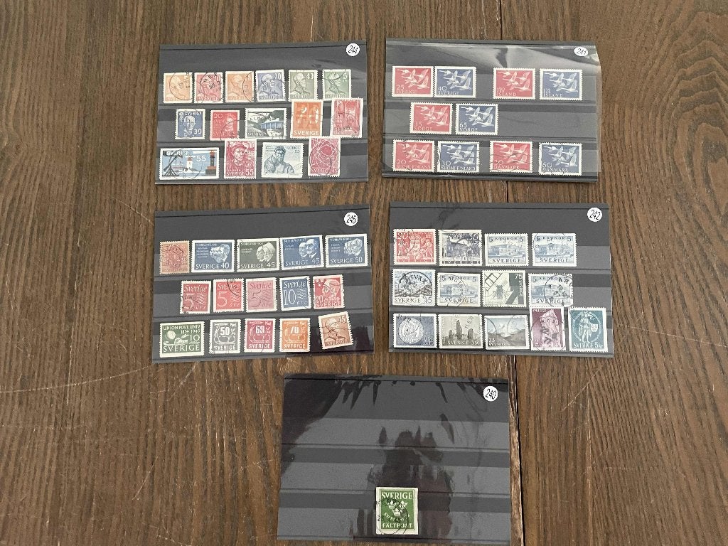postzegels zweden postzegels kaart 244+245+241+242+240, Verzenden, Zweden