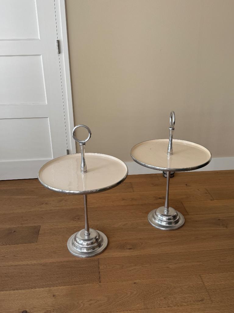 Riviera maison bijzettafel 2 stuks, Huis en Inrichting, Woonaccessoires | Kandelaars en Kaarsen, Ophalen, 50 tot 75 cm, Zo goed als nieuw