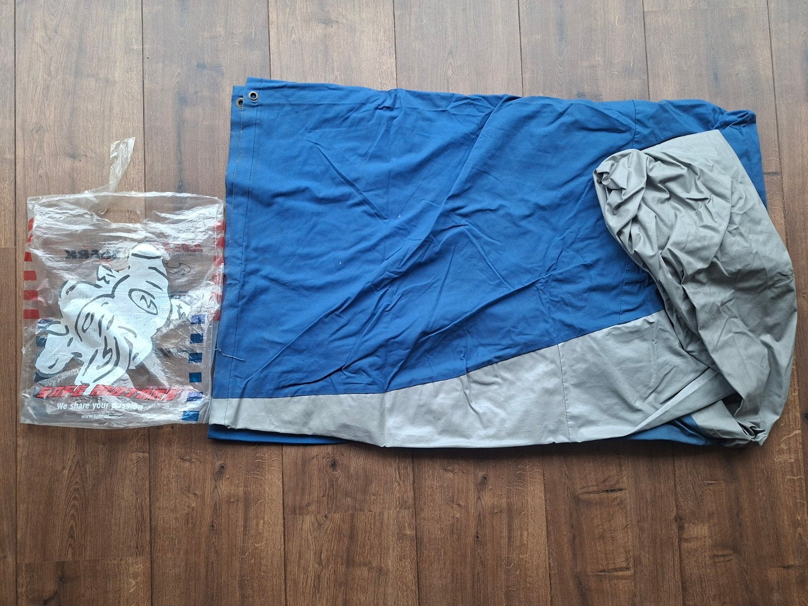 Hoes voor de motor - Motorhoes blauw/grijs, Ophalen of Verzenden, Gebruikt