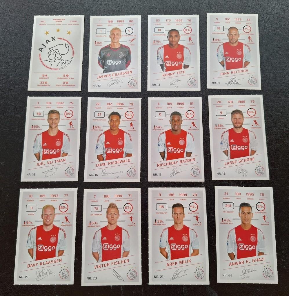 Complete set stickers Ajax 2015-16, Ophalen of Verzenden, Zo goed als nieuw, Ajax, Poster, Plaatje of Sticker