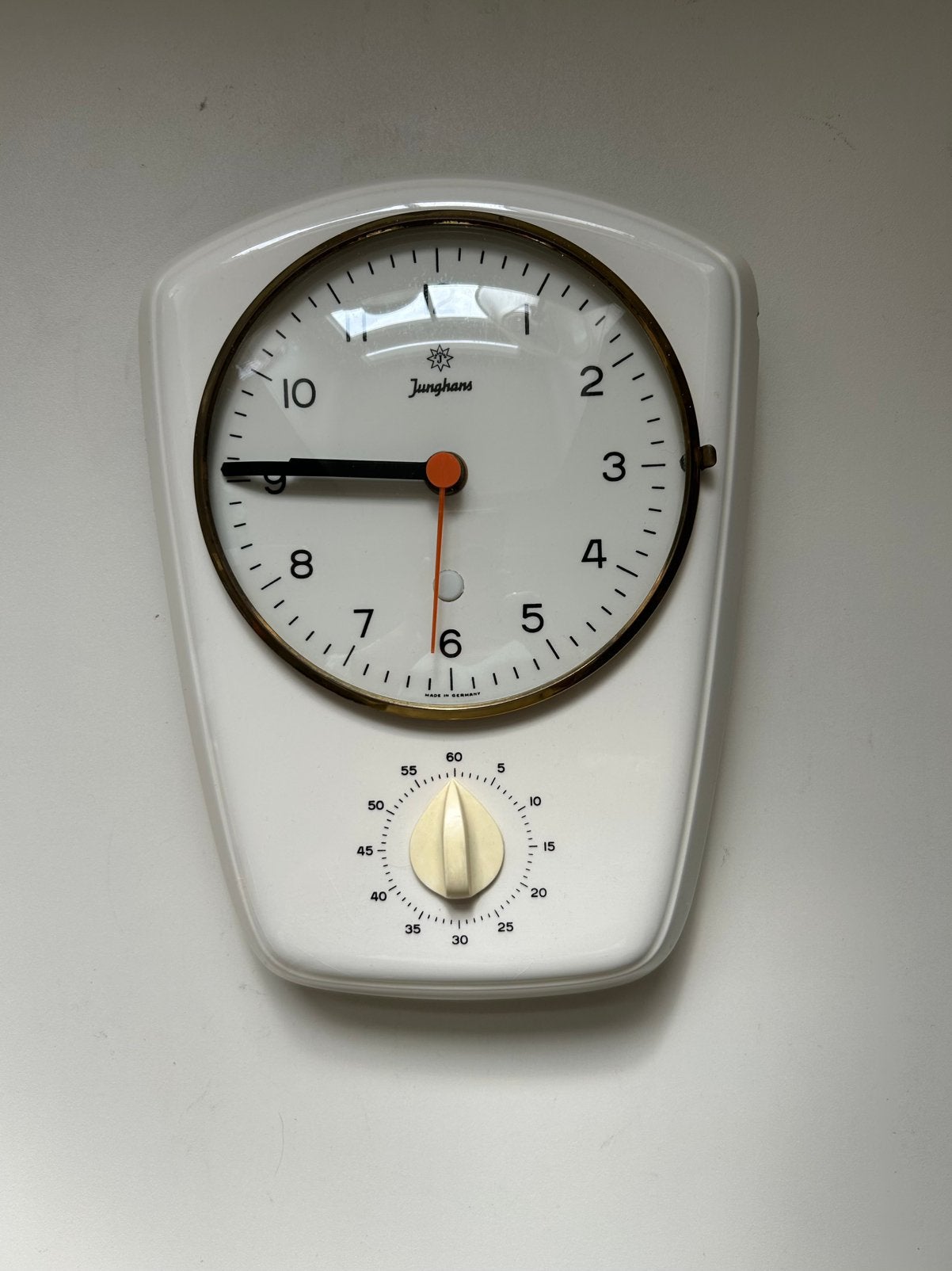 Vintage Junghans keukenklok met wekker, Antiek en Kunst, Ophalen of Verzenden