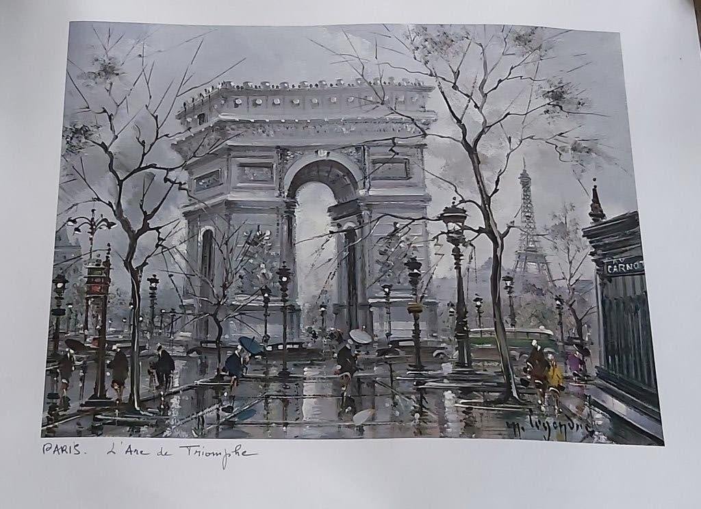 Vintage Art Print Parijs Maurice Legendre ( Krisarts, 1975)., Ophalen of Verzenden, Overige onderwerpen, Overige techniek