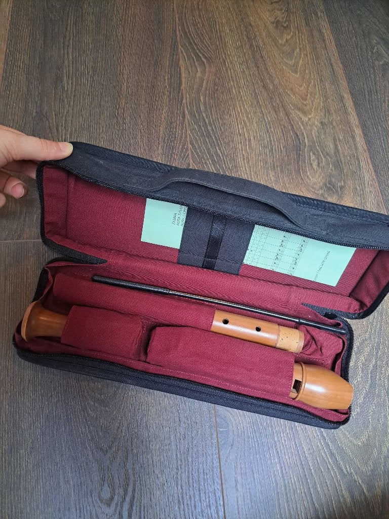 Alt blokfluit Aura Hout, Ophalen of Verzenden, Gebruikt, Alt, Met koffer, hoes of etui