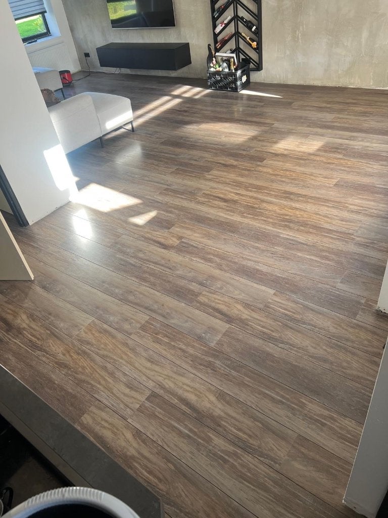 Laminaat vloer 35m2 inclusief ondervloer, Ophalen, 50 tot 150 cm, Zo goed als nieuw, 10 m² of meer