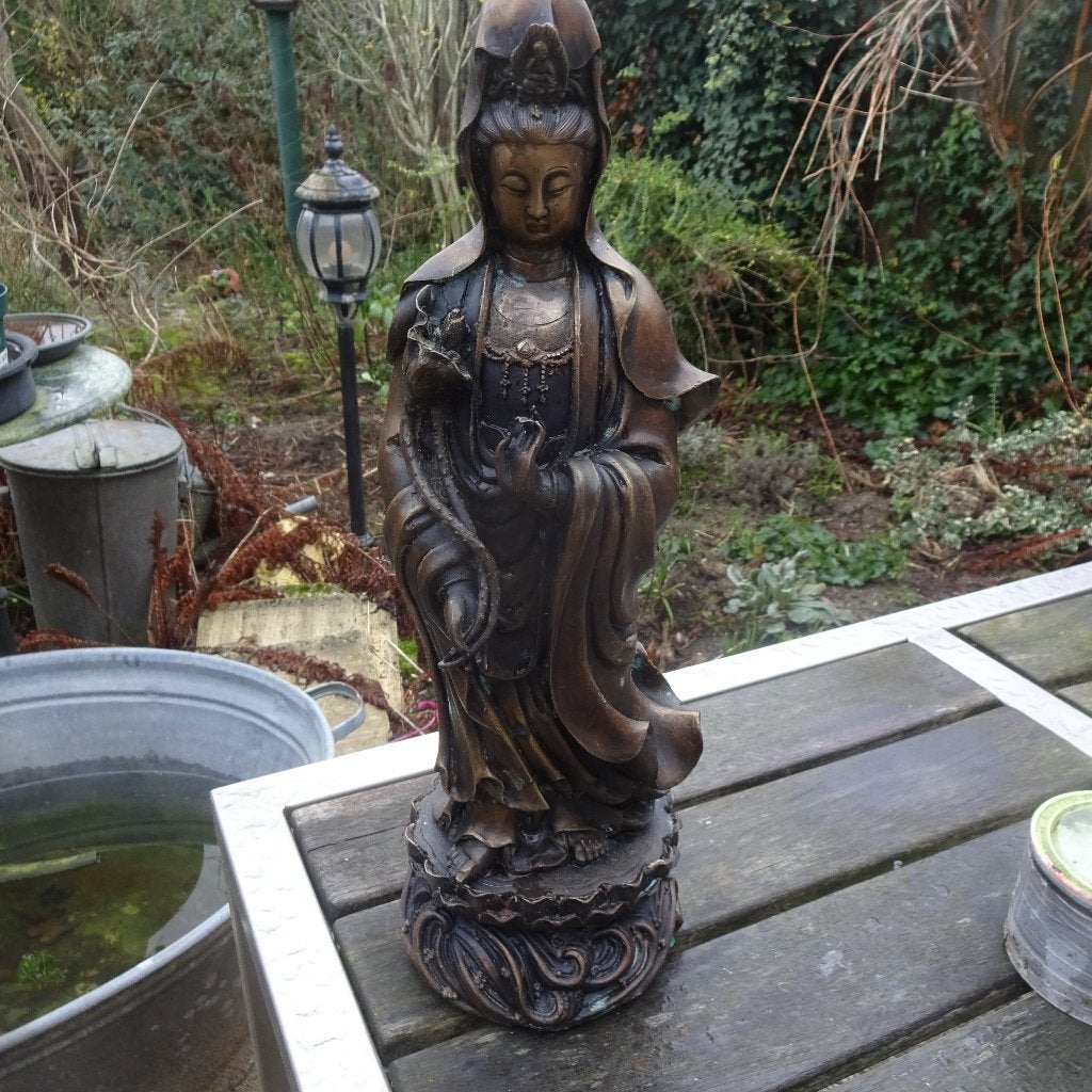 Bronzen beeld van een  godin 7 kg, Antiek en Kunst, Ophalen of Verzenden