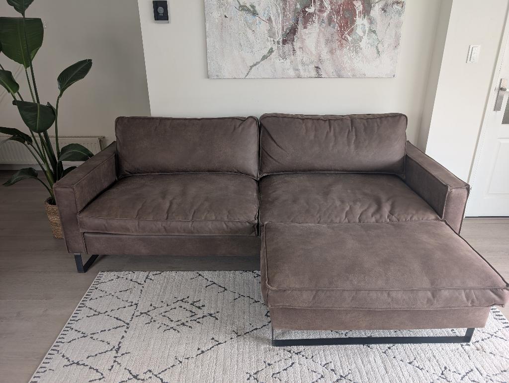 Seats and Sofas Pancho 3-zits XL bank + hocker – 1 jaar oud, Huis en Inrichting, Banken | Bankstellen, Ophalen, 100 tot 125 cm