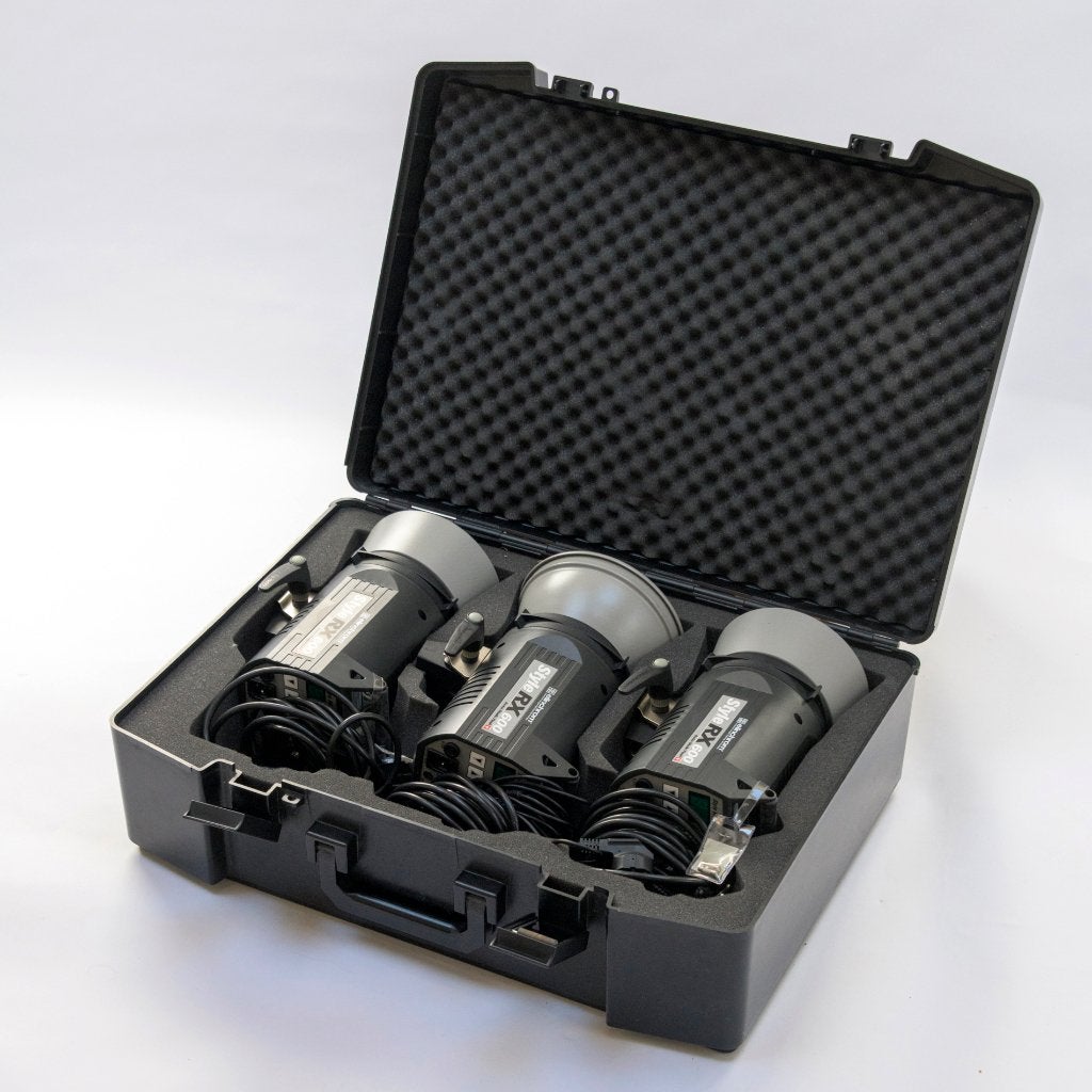Zeer complete set 3 Elinchrom Style RX 600 lampen in koffer, Ophalen, Zo goed als nieuw, Lamp of Flitsset