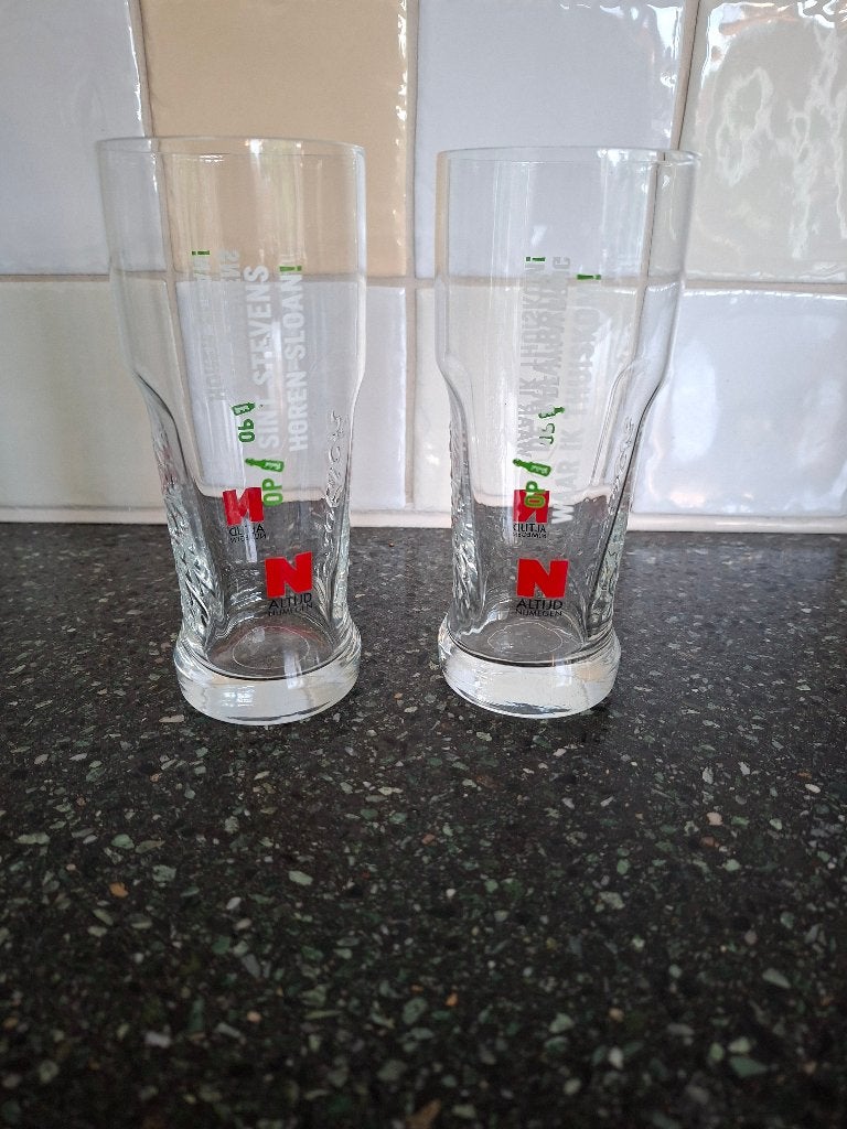 Grolsch Altijd Nijmegen bierglazen, Ophalen of Verzenden, Zo goed als nieuw, Bierglas