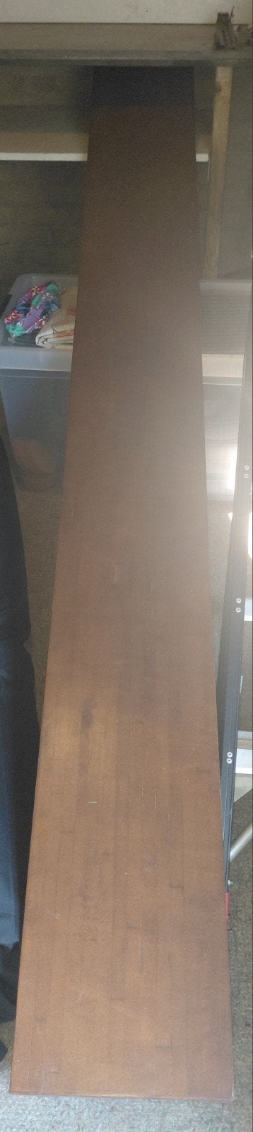 Vensterbank voor verwarming - 255 cm lang, Ophalen, Gebruikt, Bruin, Hout