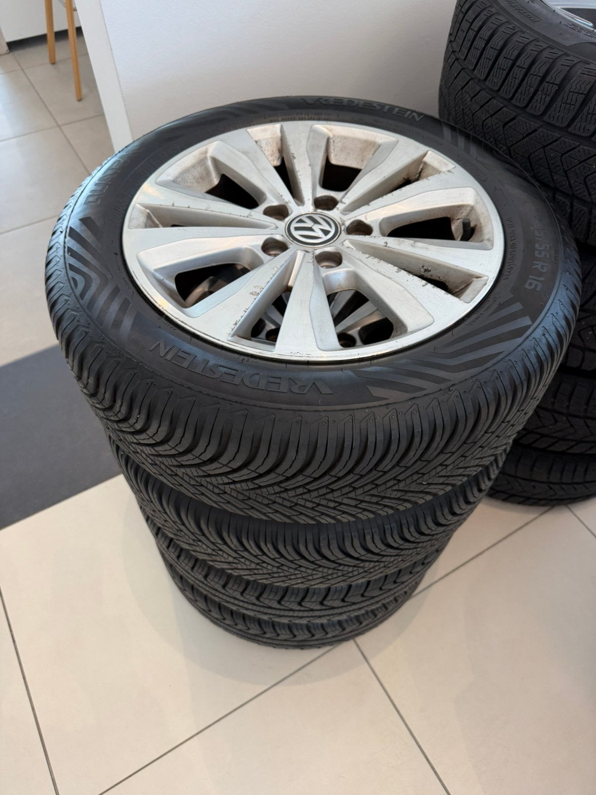 Volkswagen Velgen 5x112 4 Seizoenen banden, Auto-onderdelen, Banden en Velgen, Ophalen, Gebruikt, 16 inch, Banden en Velgen