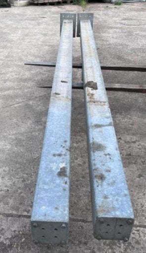 gegalvaniseerde palen 535cm lang met voet, Ophalen, Gebruikt, 250 cm of meer, Palen
