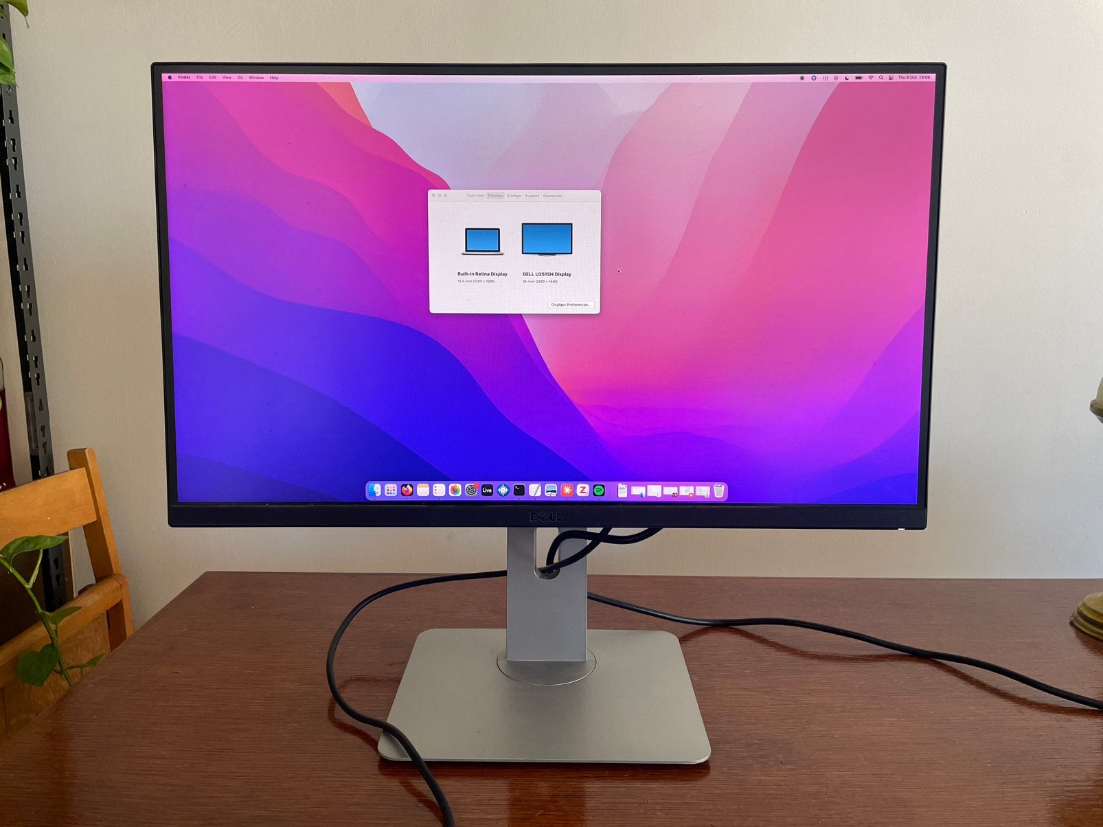 Dell U2515H 1440p 25”, Computers en Software, IPS, Zo goed als nieuw, Quad HD (2K), 60 Hz of minder
