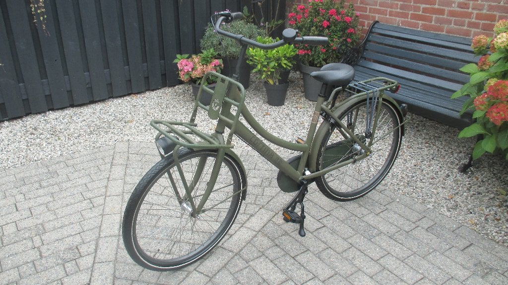 Cortina  transport  fiets  26  inch. leger  groen. 3 ver., Terugtraprem, Cortina U4 transportfiets, Versnellingen, Zo goed als nieuw