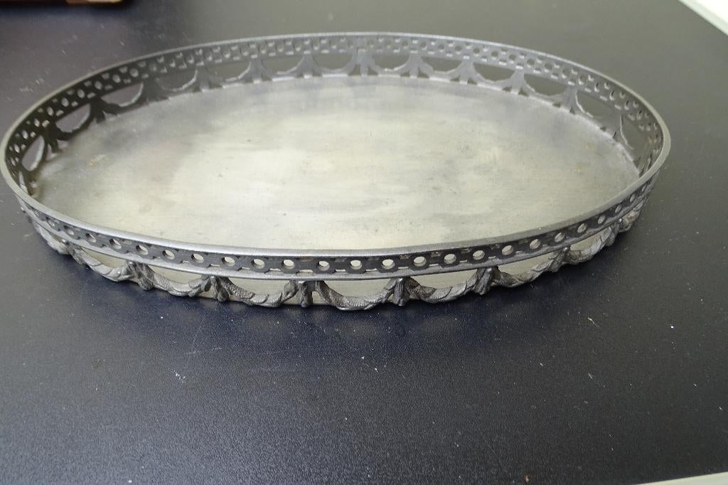 Schaaltje/dienblaadje tin, Ophalen of Verzenden
