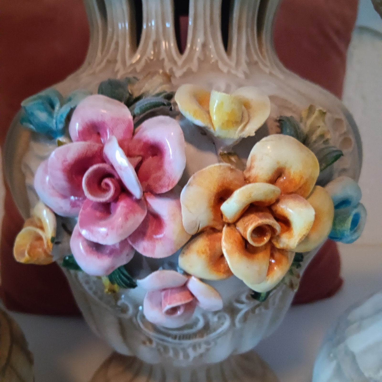 Capodimonte - mooi kast set vazen, Ophalen of Verzenden
